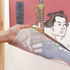 Noren Japanese door curtain 33.46x17.6 in polyester Sumo Yokozuna Ring-Entering