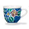 Pair Kutani ware porcelain Mug Coffee Tea cup Yoshida-ya Sazanka Blue Red Japan
