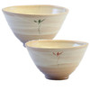 Shigaraki ware Japanese Rice bowl Gohan Chawan Floral pattern Red Japan