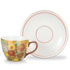 Kutani ware porcelain Japanese coffee tea cup and Saucer set Gold Hanatsume