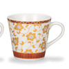 Pair Kutani ware porcelain Mug Coffee Tea cup set Tessen pattern Japan
