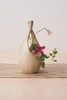 Shigaraki ware Japanese tall flower vase KAIRO White Shironeri Made in Japan