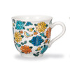 Pair Kutani ware Japanese Mug Coffee Tea cup Soho Kiln Birds & Marigold” Desig