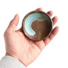 Shigaraki ware Japanese pottery small plate Brush marks Hakeme Blue sea Japan