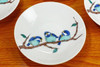 Kutani Ware 14cm Small Plate Set of 5 with Yamagara Varied Tit Seiko Kiln Japan