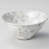 Mino ware Japanese Noodle Bowl Mino ware Ramen DonburiWhite Brush-Stroke Rimmed