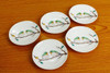Kutani Ware 11cm Small Plate Set of 5 with Mejiro Bird Seilo Kiln Japan