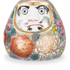 Kutani Ware Daruma Doll  Japanese porcelain Ornament Japan Hanatsume Blue Taishi