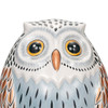 Kutani Ware Owl Figurine 11.6inch White Mori Japanese Ceramic Ornament Japan