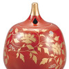 Gold-Decorated Kutani ware Kinran-de Japanese Incense pot Koro Red Japan