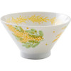 Mino ware Japanese Ceramic Rice bowl Gohan Chawan mimosa  Japan