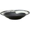 Japanese Mino ware Ramen SobaBlack “Kairyū” 8-Inch Noodle Plate – Handmad
