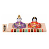 Japanese Hinamatsuri Hina Dolls Mino ware Saie Glass Display (Hana-Yuzen) Japan