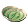 Shigaraki yaki ware Japanese pottery Round small dish Japanese Smilax Japan