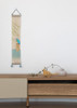 Kyoto Mini Tapestry Handpainted Linen Wall HangingKawasemi Kingfisher Japan