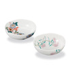 Kutani Ware Pair 14.5cm Bowls with Floral Patterns Made in Japan