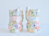 Kutani ware Maneki neko Pair Japanese Lucky cat Underglaze Icchin Floral mori 3'