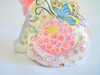 Kutani ware Maneki neko Japanese Lucky cat Side PoseUnderglaze Icchin Floral