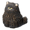 Shigaraki Ware MUKU Cat Figurine Black Large Japanese Pottery Made in Japan