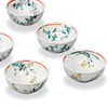 Kutani Ware set of 5 Kobachi small Bowls 12.5cm Floral Patterns Made in Japan