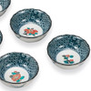 Kutani Ware set of 5 Kobachi small Bowls 9cm Floral Patterns Made in Japan