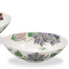 Kutani Ware Pair Bowls 20cm Tessen Clematis Patterns Made in Japan Tsuyoshi Sato