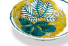 Kutani Ware Bowl 21cm Ko-Kutani Style Fatsia Pattern Made in Japan