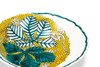 Kutani Ware Bowl 21cm Ko-Kutani Style Fatsia Pattern Made in Japan