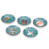 Kutani Ware Plate Set 3-go Rekidai-ga Successive Masters Design Made in Japan