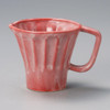 Mino ware Japanese Ceramic Mug Coffee Tea cup Red Shino Spouted Mug 340ml