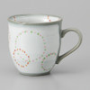 Mino ware Japanese Ceramic Mug Coffee Tea cup Red Linked Ring Pattern Mug 330ml