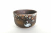 Kyo Kiyomizu yaki ware Guinomi Sakazuki Japanese Sake cup Crane and Plum