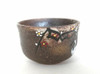 Kyo Kiyomizu yaki ware Guinomi Sakazuki Japanese Sake cup Crane and Plum