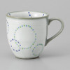 Mino ware Japanese Ceramic Mug Coffee Tea cup Blue Linked Ring Pattern Mug 330ml
