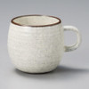 Mino ware Japanese Ceramic Mug Coffee Tea cup White Glaze Rounded Mug 300ml