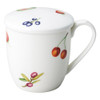 Mino ware Japanese Ceramic Tea cup Fruit Basket Finest Bone China Lidded Mug