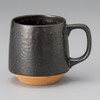 Mino ware Japanese Ceramic Mug Coffee Tea cup Black Tie-Dye Kukuri Style