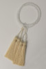 Kyoto Juzu Japanese Buddhist Mala Jodo shinshu Crystal quartz Japan Cream