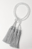 Kyoto Juzu Japanese Buddhist Mala Jodo shinshu Crystal quartz Japan Silver gray
