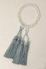 Kyoto Juzu Japanese Buddhist Mala Jodo shinshu Crystal quartz Japan light blue