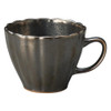 Mino ware Japanese Ceramic Mug Coffee Tea cup Ibushi Flower shape Black Japan
