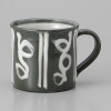 Mino ware Japanese Ceramic Mug Coffee Tea cup Slip wear style Black glaze Japan