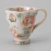 Mino ware Japanese Ceramic Mug Coffee Tea cup Rose garden pattern Red Japan