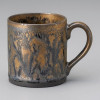 Mino ware Japanese Ceramic Mug Coffee Tea cup Golden Black glaze 290ml Japan