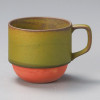 Mino ware Japanese Ceramic Mug Coffee Tea cup Young Grass Red Stack Japan