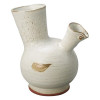Shigaraki Ware White Glazed Mini Vase Water Bird Motif Made in Japan