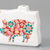 Kutani ware Japanese Flower single vase Botanical Pig Japan