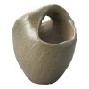 Shigaraki ware Japanese small flower pot KAIRO Ash Green Made in Japan