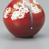 Kutani ware Japanese Flower single vase Yoshida-ya Flower Bird Red Japan