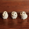 Shigaraki Ware Japanese pottery Three Owl Brothers Figurines Type B Japan
